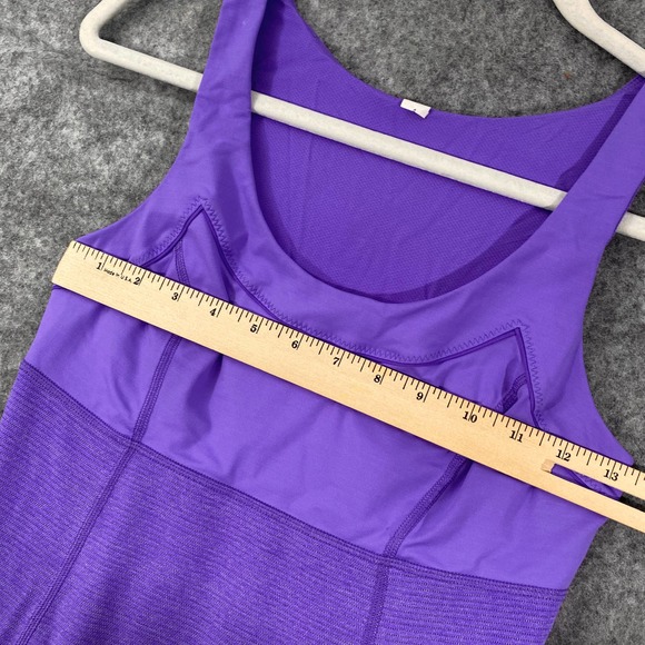 Lululemon Tank Top 4 Small Power Purple Run Ta Ta Topper Adjustable Workout - Picture 7 of 10